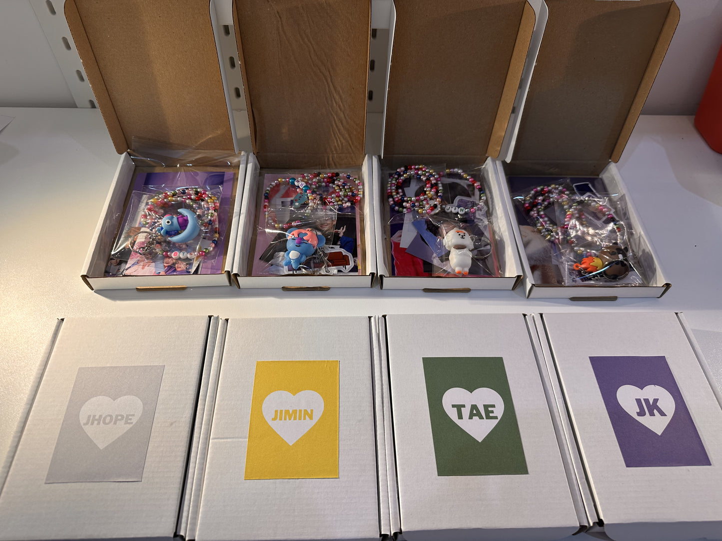 Custom K-Pop Stationery Mystery Gift Set | Handmade Fan Pack | Purple Idol Collection