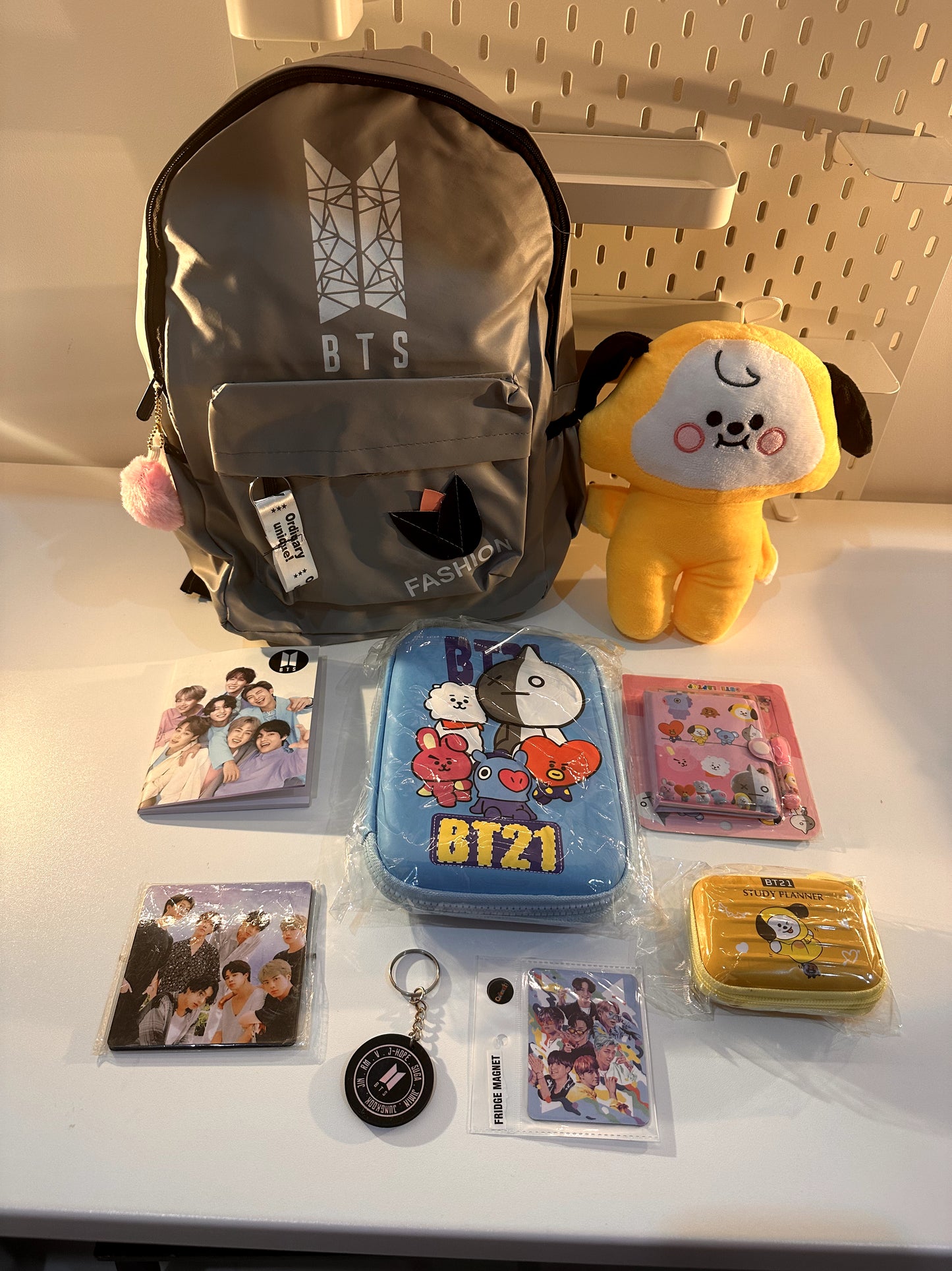 K-pop Fan Box | Curated BTS-Inspired Set with Cap, Water Bottle, Pillow, Plush & Accessories | ARMY Gift Pack